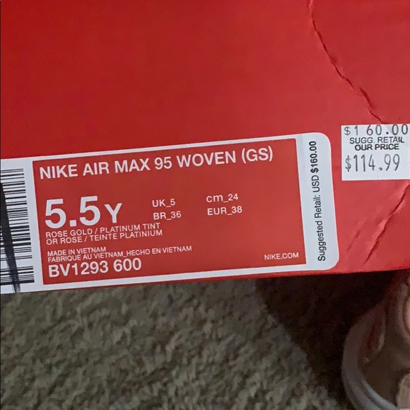 rose gold 95 air max